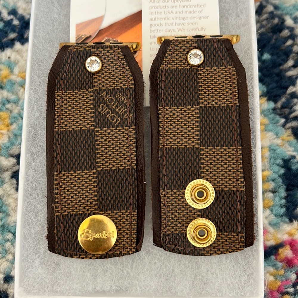 Spark*l Band LV Damier Abene Apple Watch band with logo